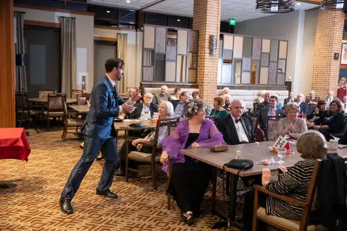 Adults enjoy the magic of Adam Stone