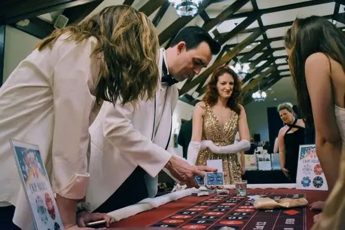 Adam Stone preparing cards to show magic